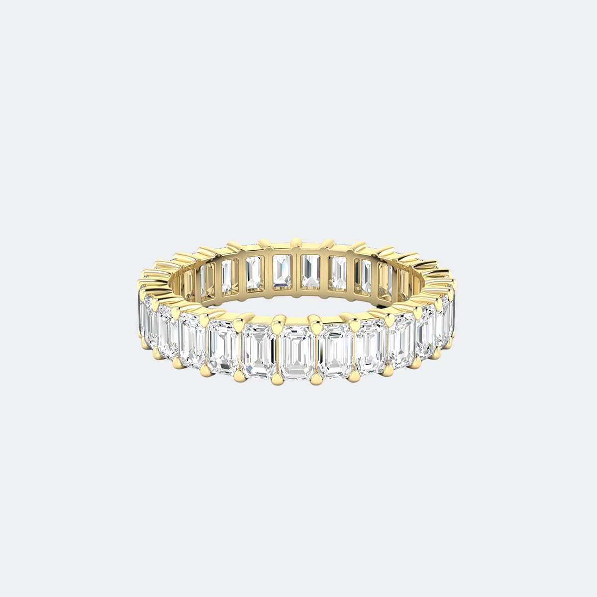 2.70CTW Emerald Cut Bar Set Eternity Ring