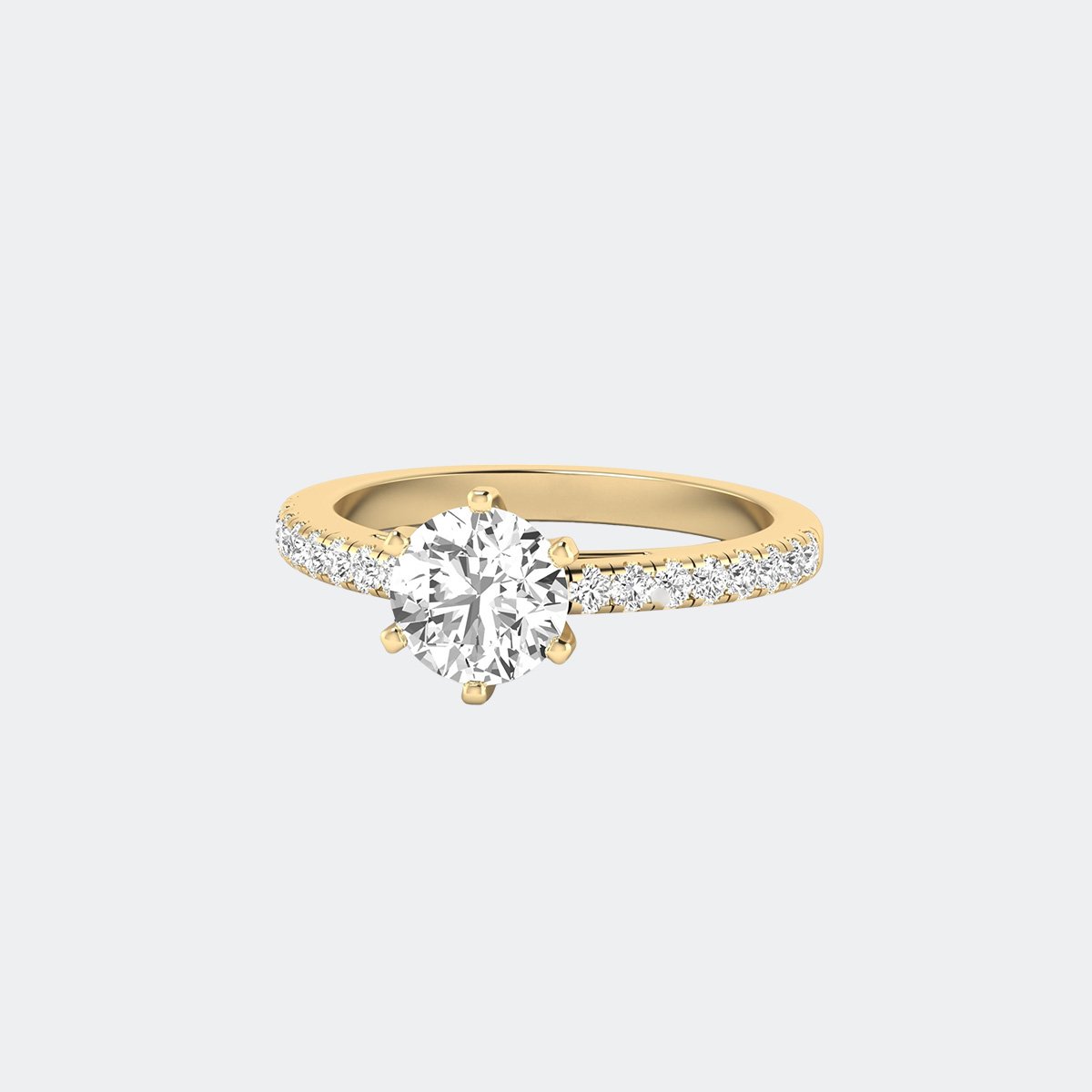 1.80CTW Round Solitaire Ring - Micropav? Band