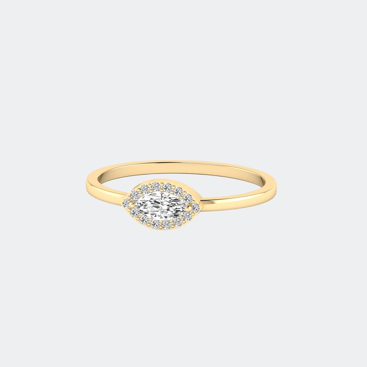 0.30CTW Marquise Prong Setting Minimalist Ring