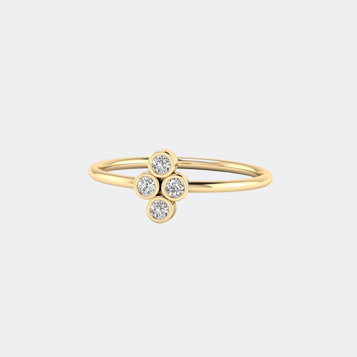 0.20CTW Round Bezel Setting Minimalist Ring