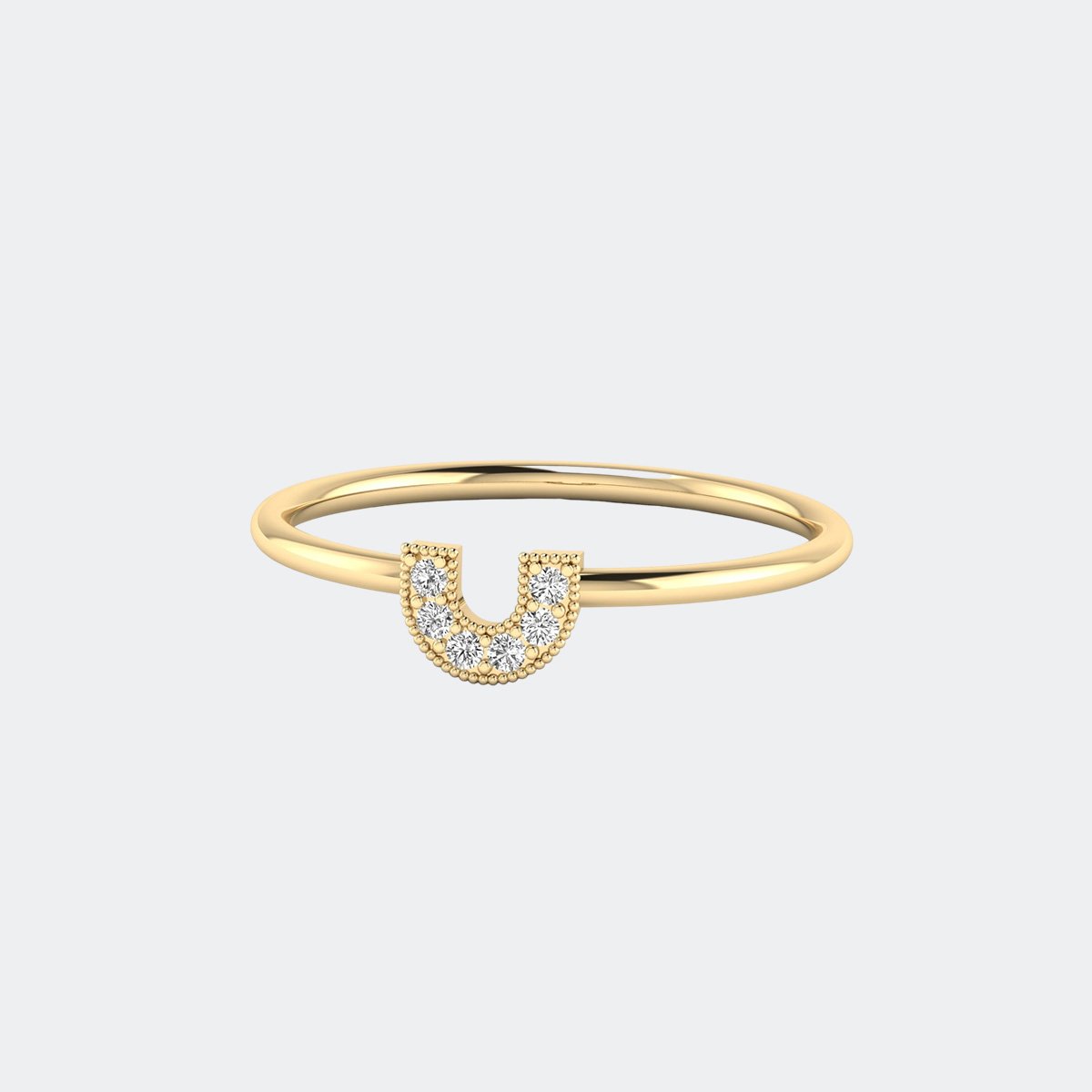0.15CTW Round Pave Cuff Setting Minimalist Ring