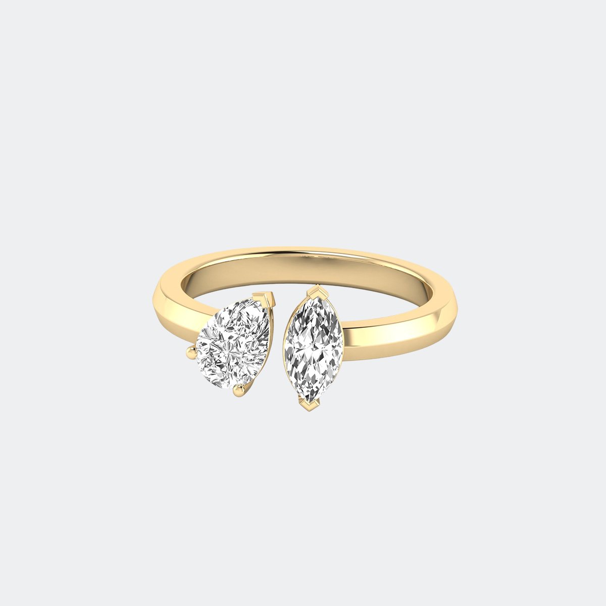 1.30CTW Marquise Pear Toi Et Moi Diamond Ring