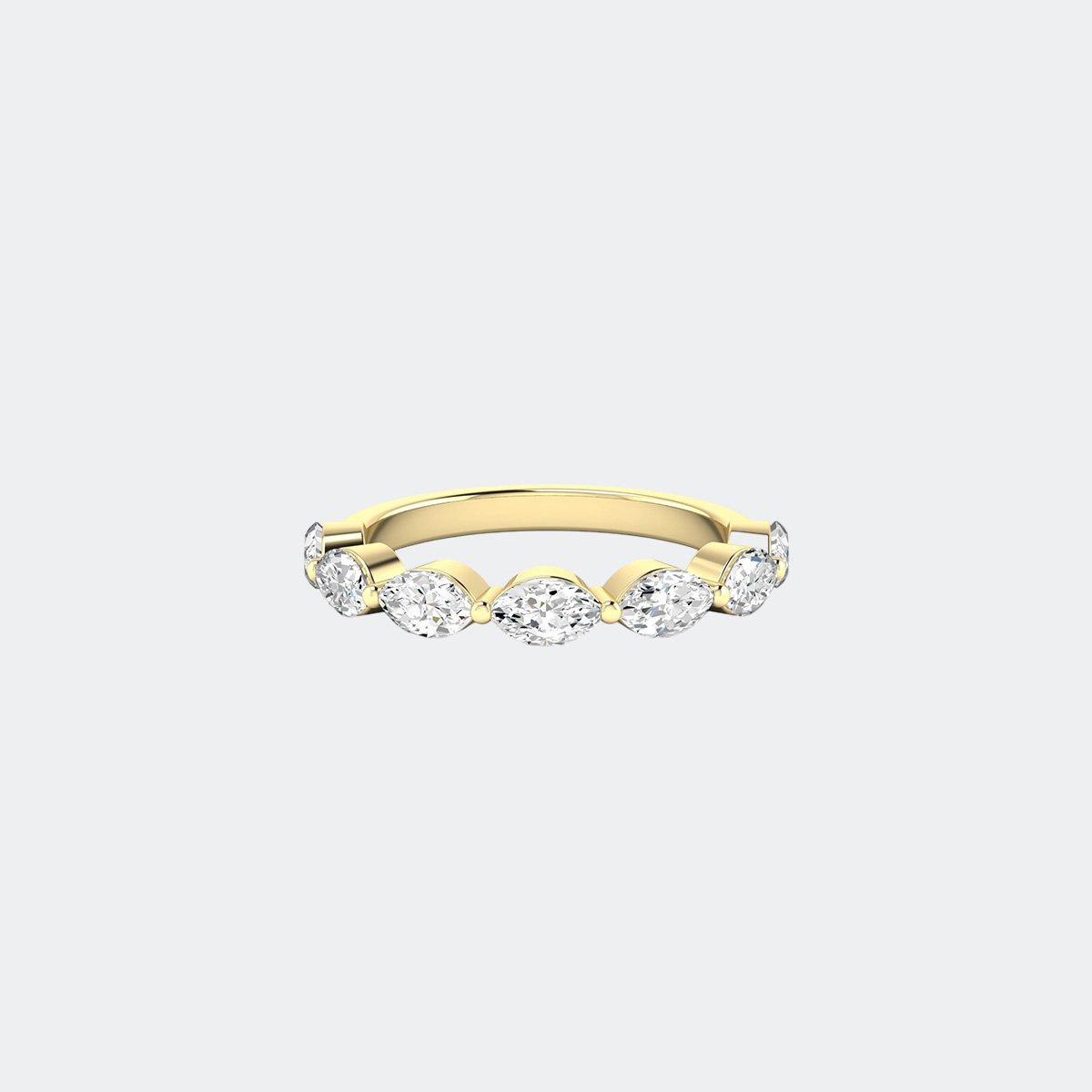 0.50CTW Marquise Cut Prong Set Half-Eternity Ring
