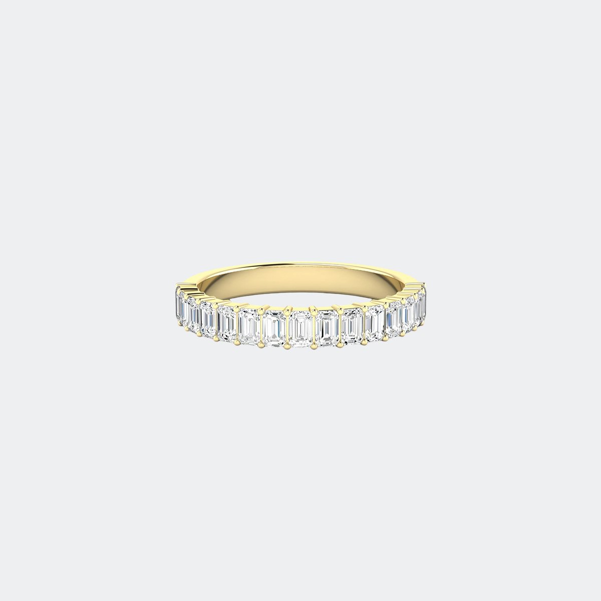 1.00CTW Emerald Half Eternity Diamond Band