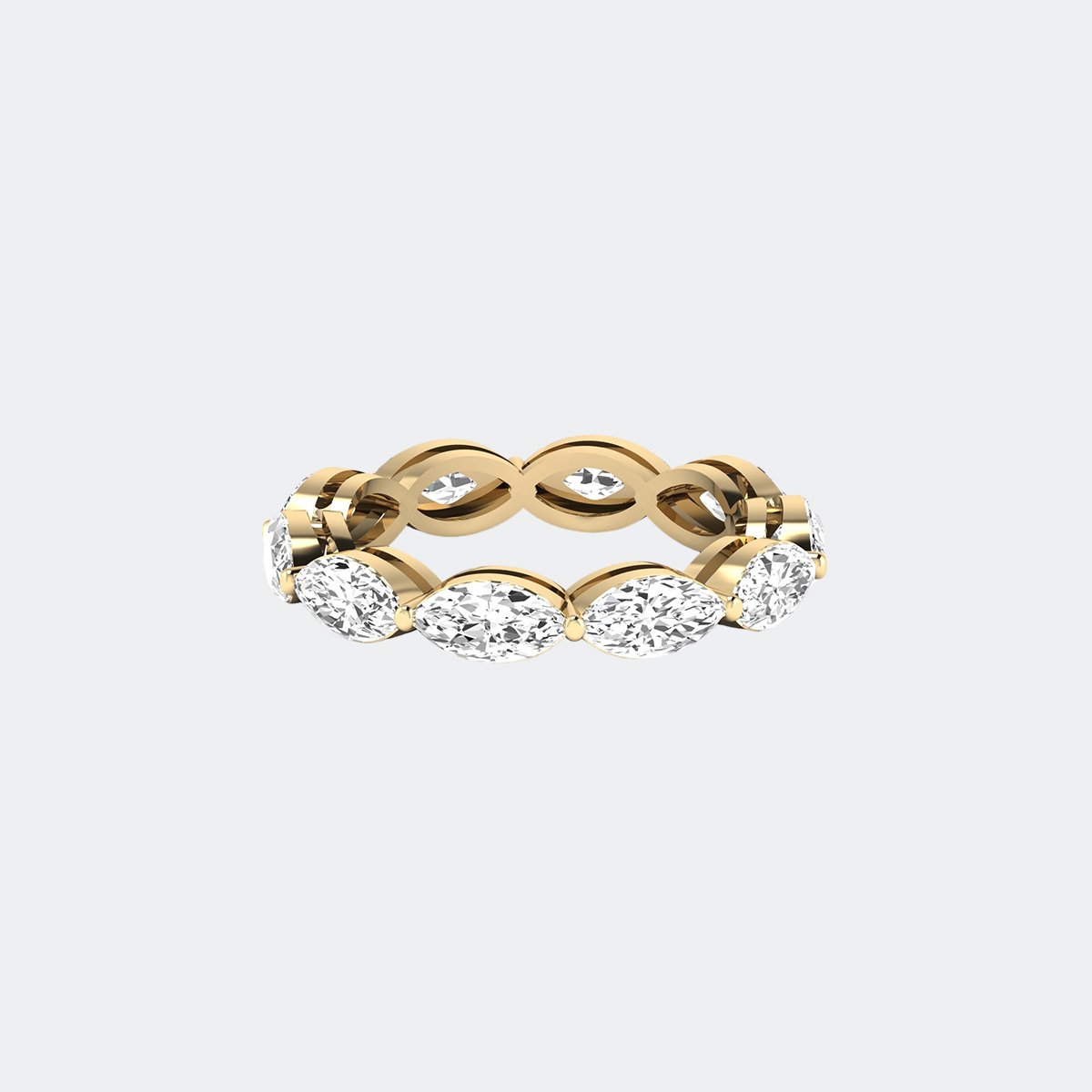 4.50CTW Marquise Cut Prong Set Horizontal Eternity Ring