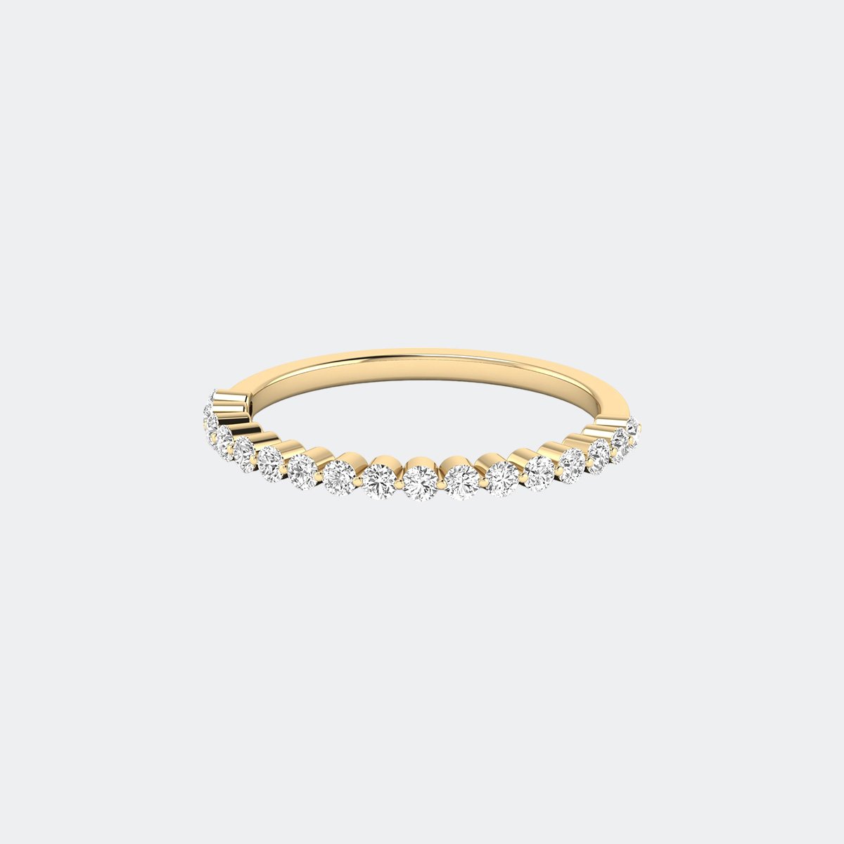 0.35CTW Round Cut Prong Set Half-Eternity Ring