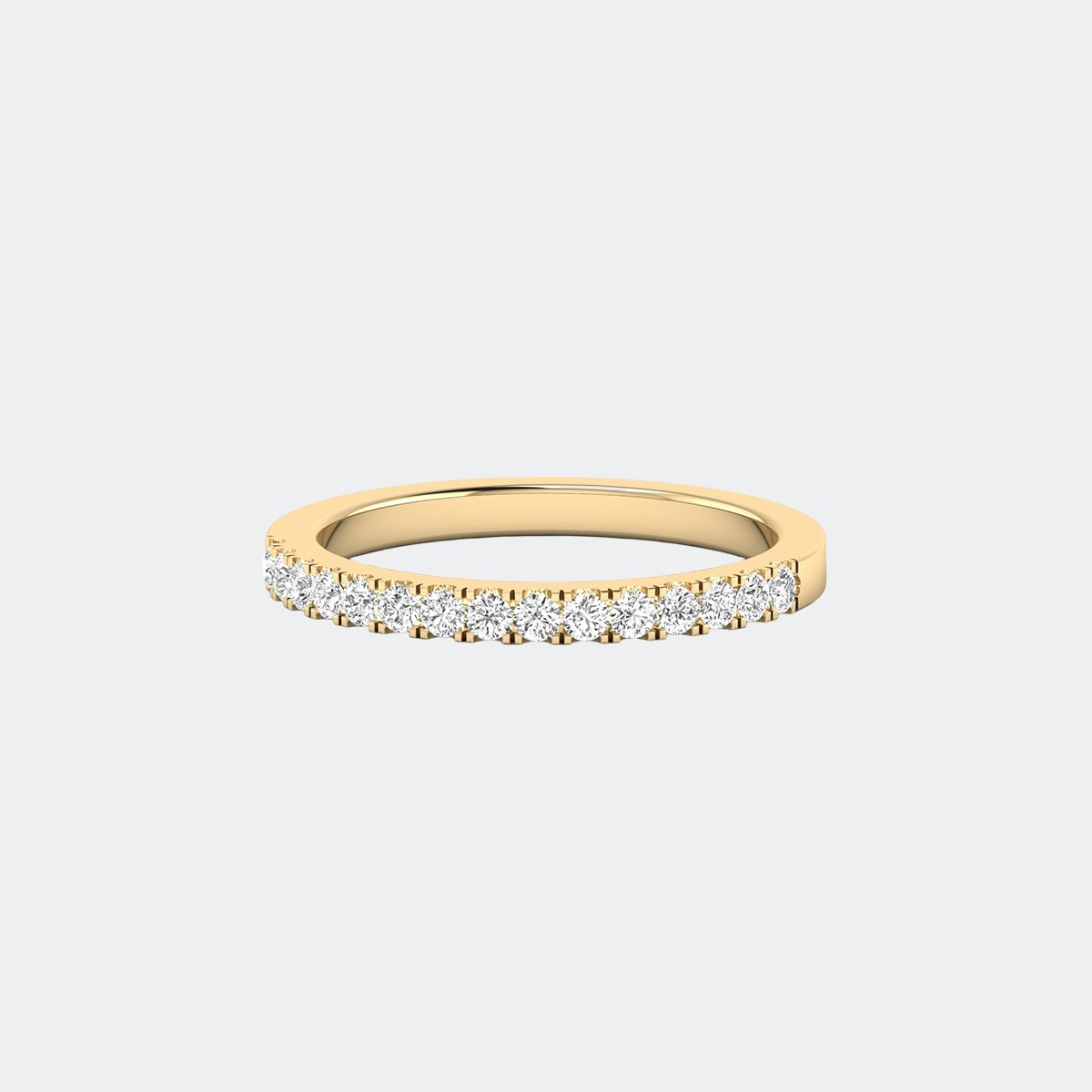 0.35CTW Round Cut Shared Prong Set Half-Eternity Ring