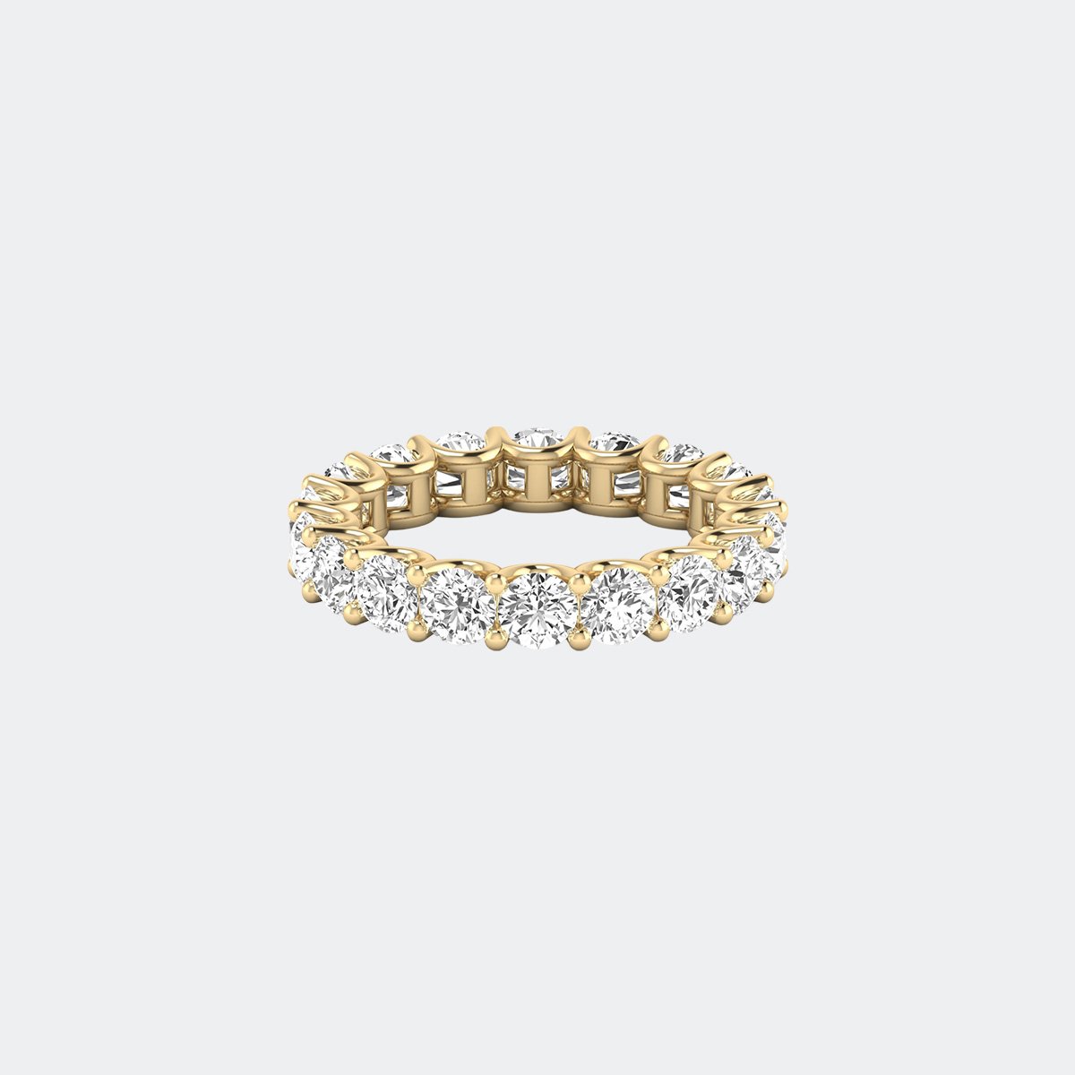 4.15CTW Round Cut Prong Set Eternity Ring