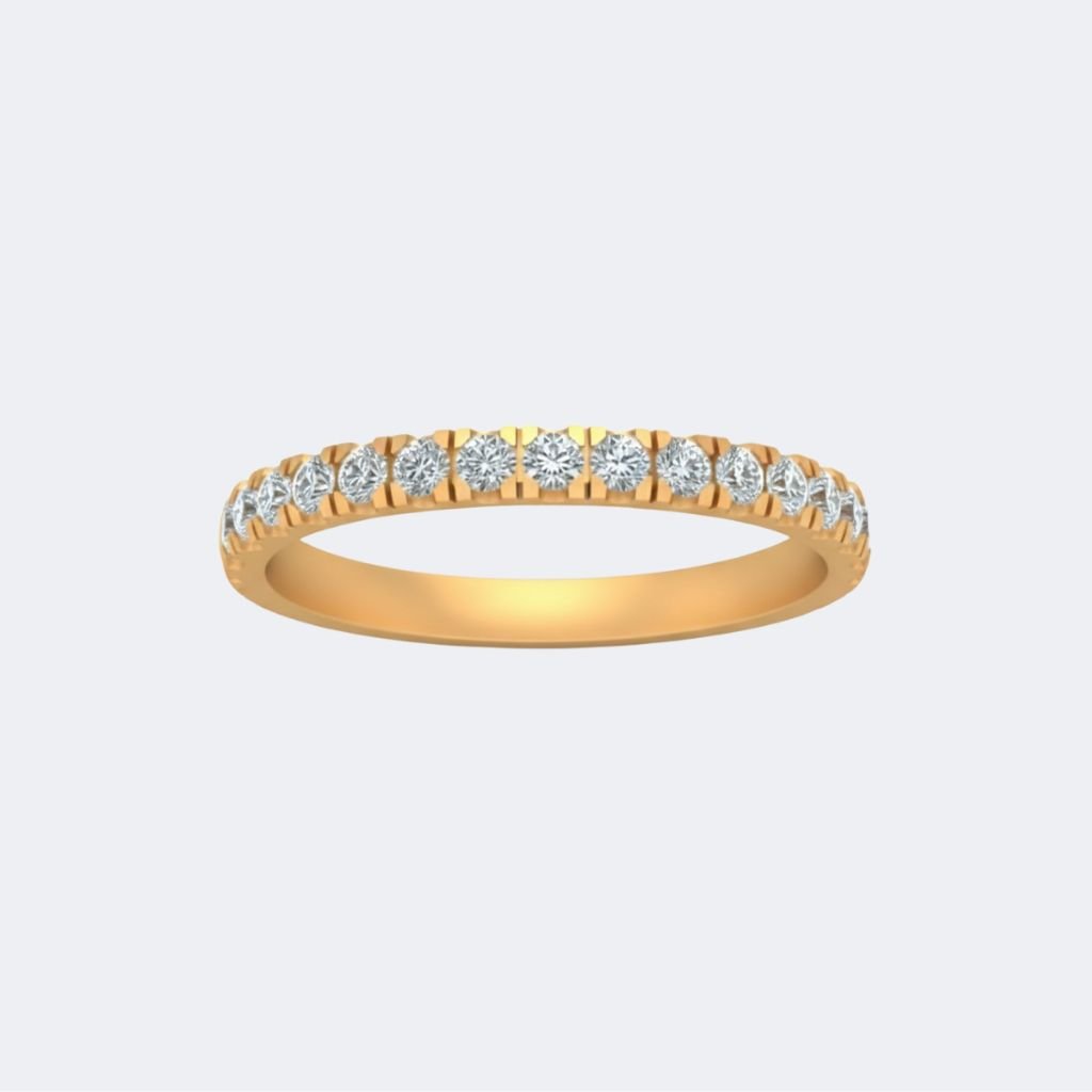 0.50CTW Round Shared Prong Band Setting Minimalist Ring
