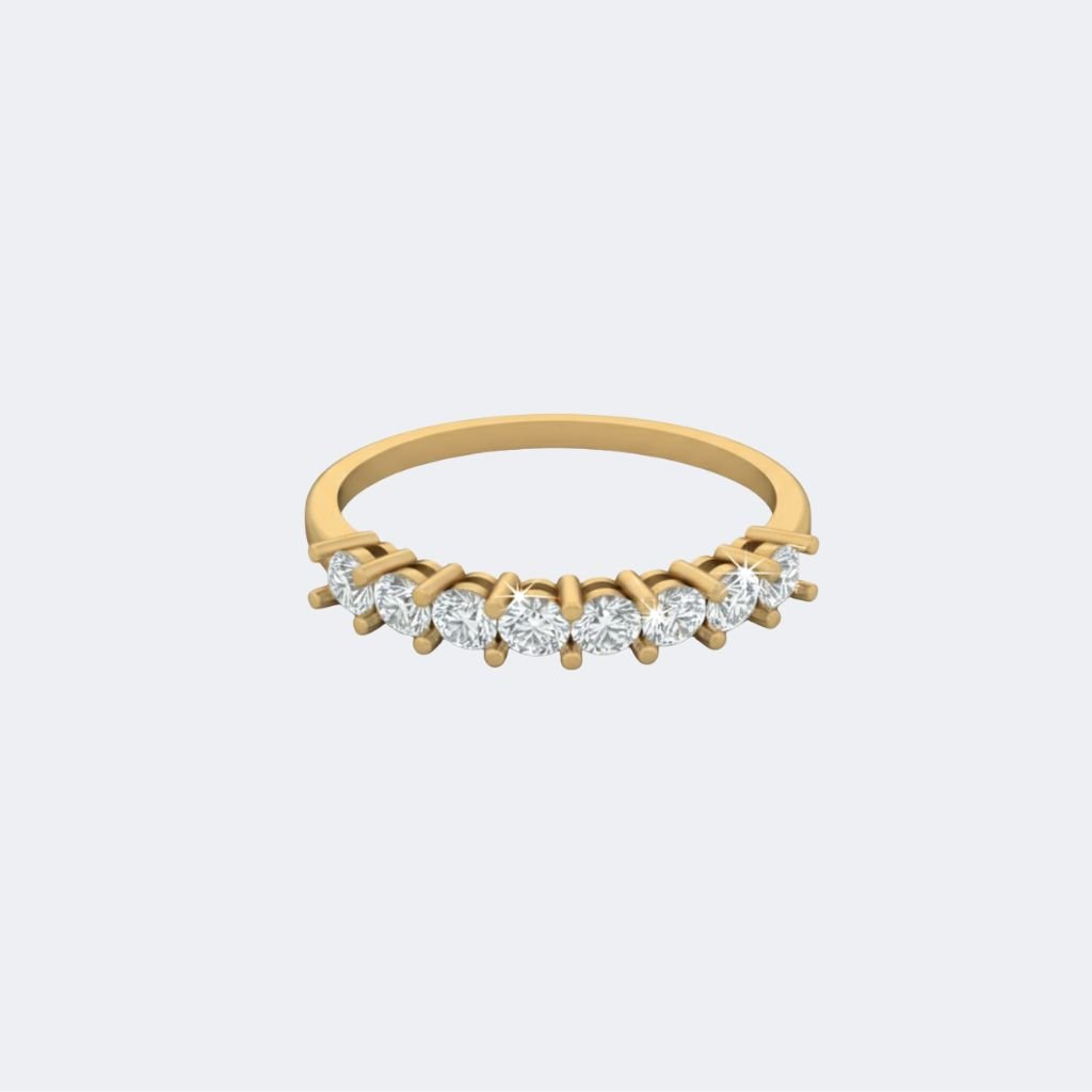 0.70CTW Round Prong Set Diamond Seven Stone Ring