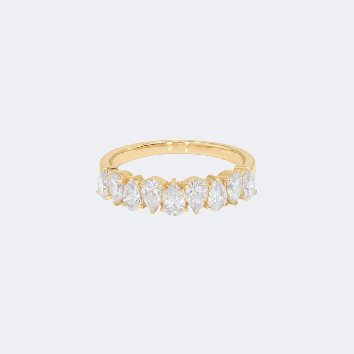 1.70CTW Pear Prong Set Diamond Eternity Ring
