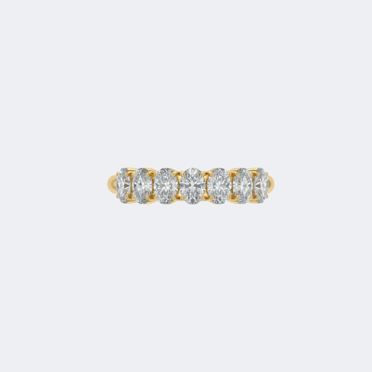 1.20CTW Oval Seven Stone Diamond Band