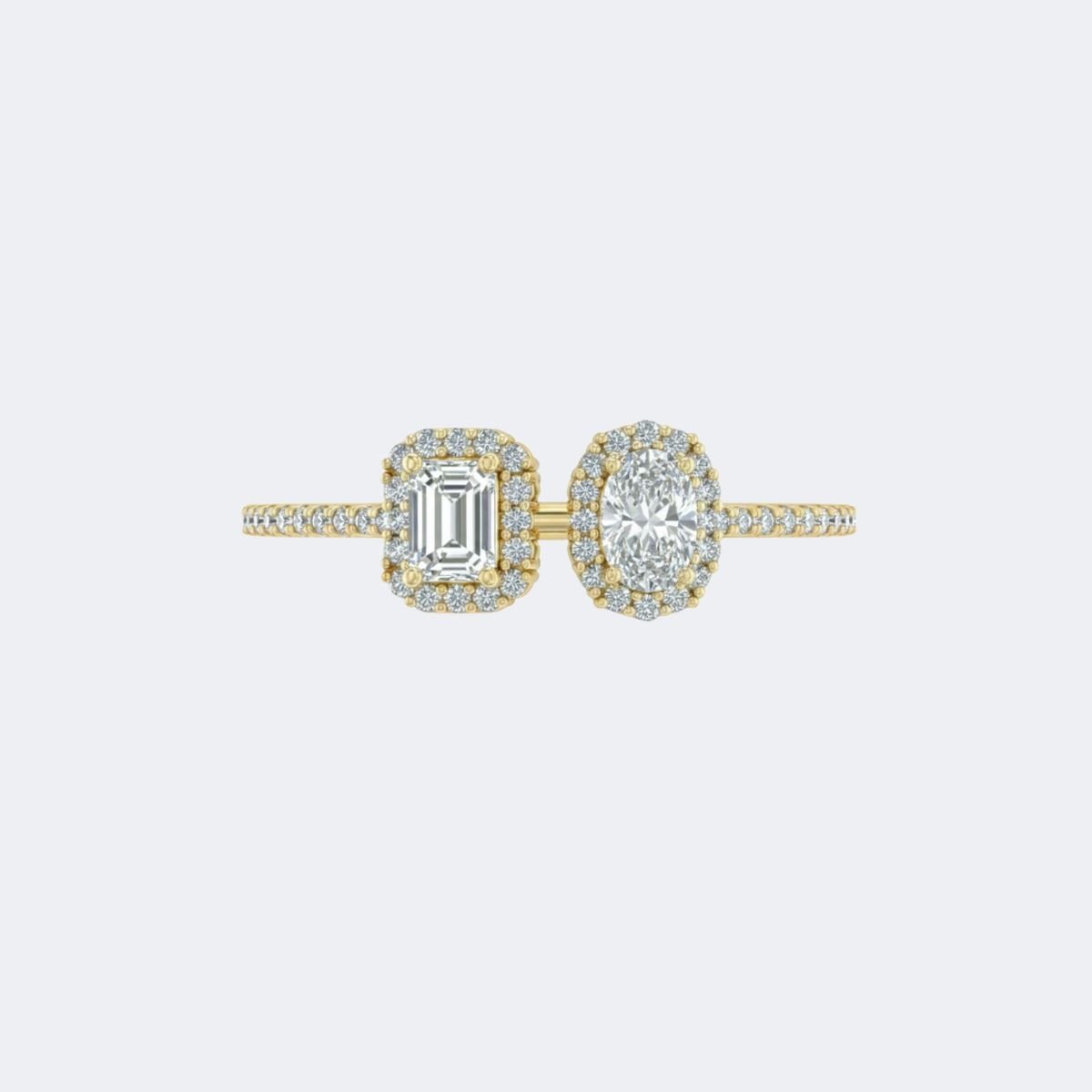 0.50CTW Emerald Oval Stackable Diamond RIng