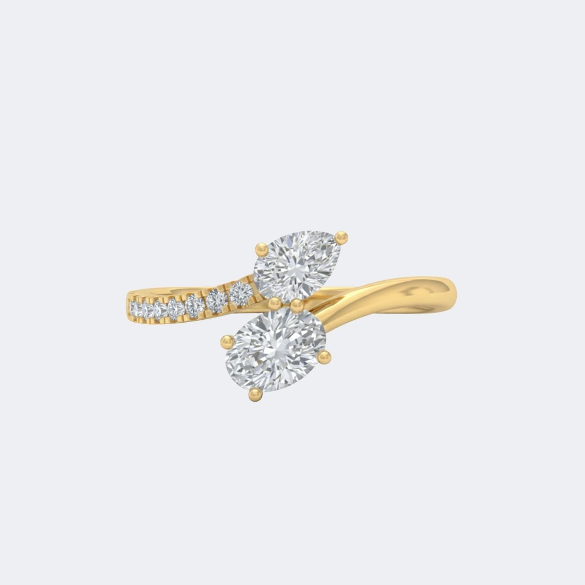 1.00CTW Oval Pear Stackable Diamond Ring