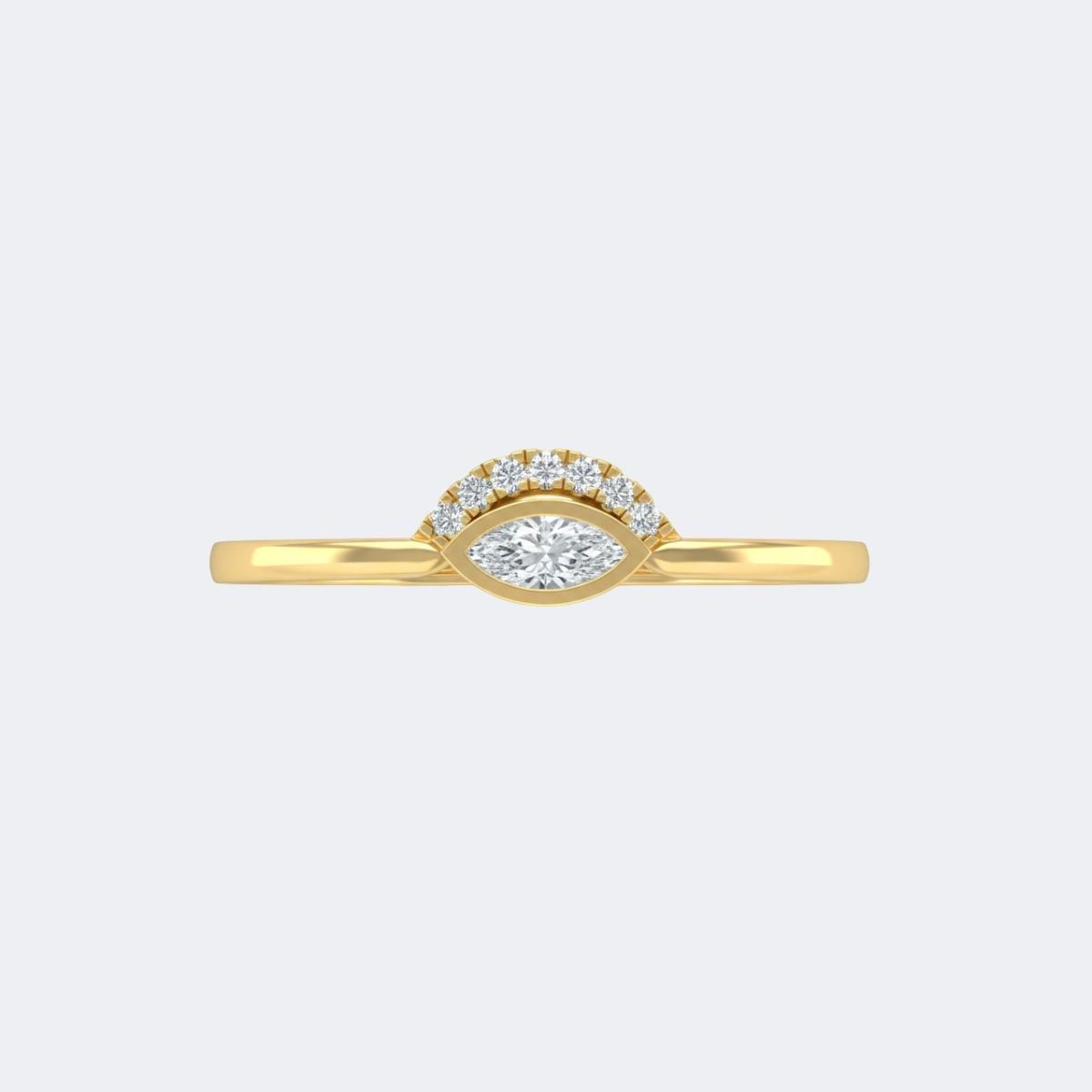 0.15CTW Marquise Cut Diamond Band
